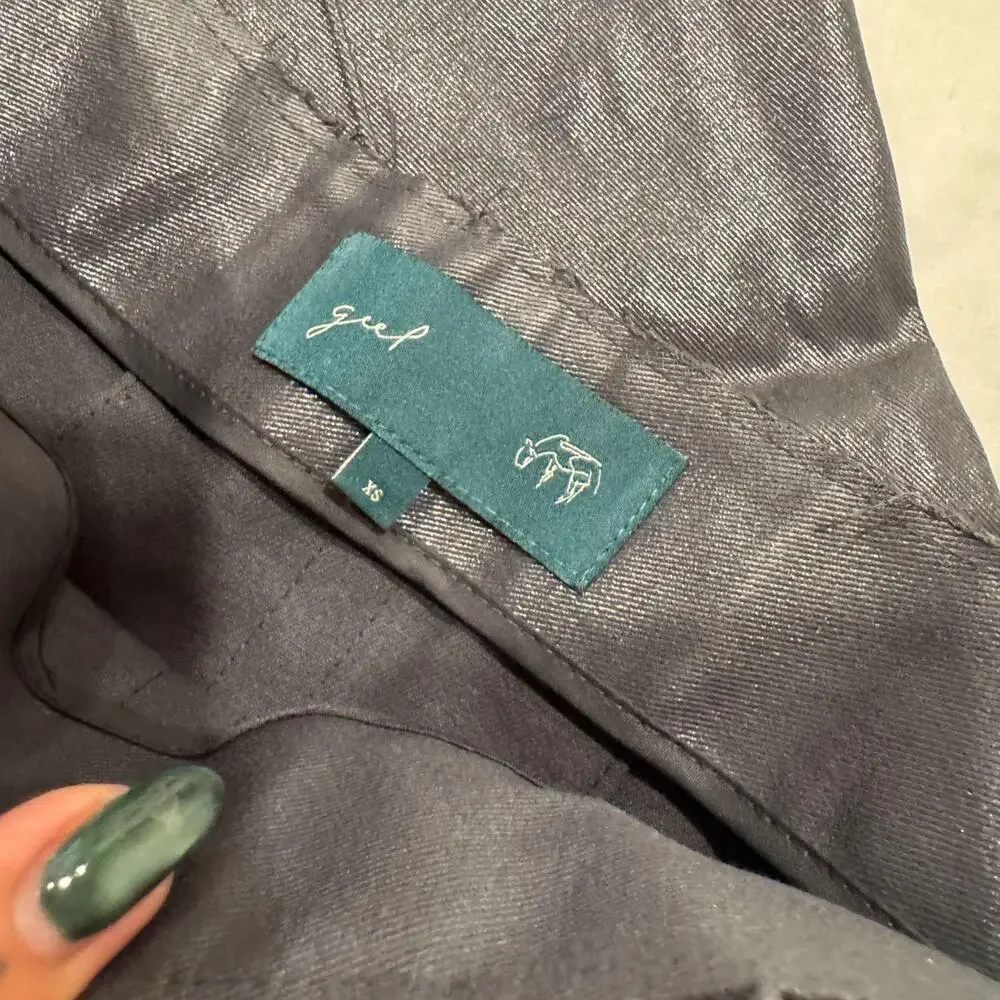 Rare Geel Sammie Waxed Cotton Pleated Skirt — XS